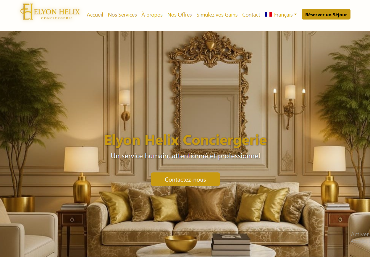 Elyon Helix Conciergerie – Site web - services digitaux